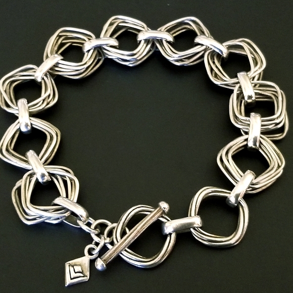 Rare Silpada Sterling Silver Links Bracelet